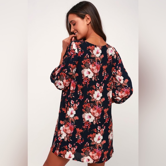 Lulu’s | Floral Shift Dress - Picture 4 of 9